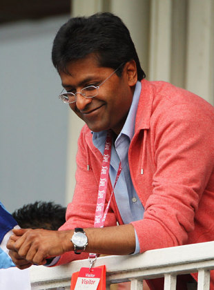 IPL commissioner Lalit Modi watches the game, England v India, ICC World Twenty20 Super Eights, Lord's, June 14, 2009 