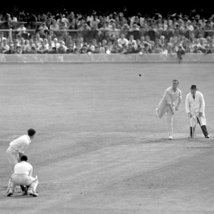 Jim Laker took a record 19 for 90, England v Australia, 4th Test, Old Trafford, 2nd day, July 27, 1956