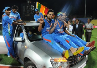 Virat Kohli was named the player of the series, Sri Lanka v India, 5th ODI, Pallekele, August 4, 2012