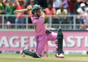 AB de Villiers blasted away the record for the fastest ODI century, getting there in only 31 balls, South Africa v West Indies, 2nd ODI, Johannesburg, January 18, 2015