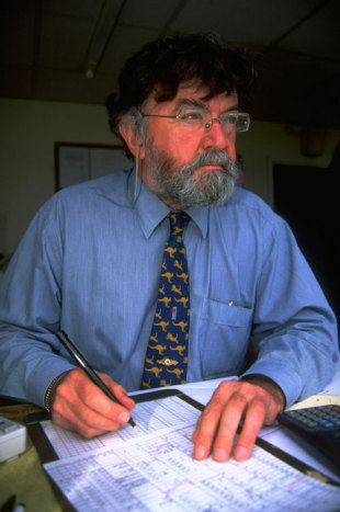 A portrait of Bill Frindall, July 7, 1997