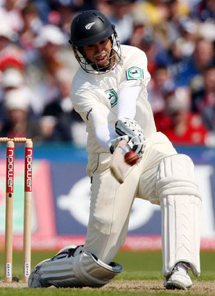 Ross Taylor swings another one over midwicket during his 154, England v New Zealand, 2nd Test, Old Trafford, May 24, 2008
