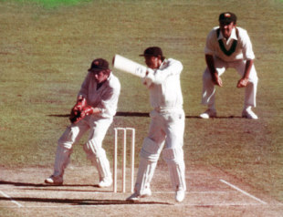 Ashok Mankad cuts during the 1977-78 tour of Australia