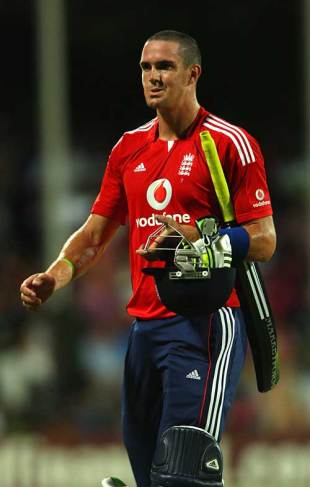 What happened there? Kevin Pietersen ponders England's problems, Superstars v England, Antigua, November 1, 2008