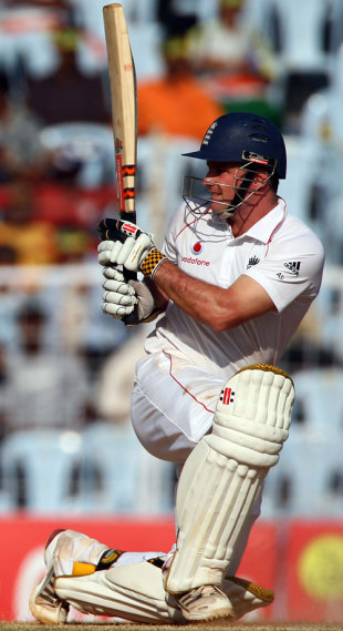 Andrew Strauss sweeps, India v England, 1st Test, Chennai, 3rd day, December 13, 2008